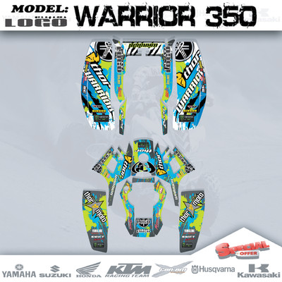 FOR YAMAHA WARRIOR 350 Yfm350 ALL YEAR ATV Graphics Kits Decals Stickers