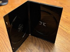 2-Disc Slim DVD Cases, Black, 7mm, W/Overlay Sleeve.  150 Pieces.