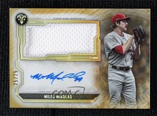 2020 Topps Triple Threads Single Jumbo Relics Gold 25/25 Miles Mikolas Auto 0n2g