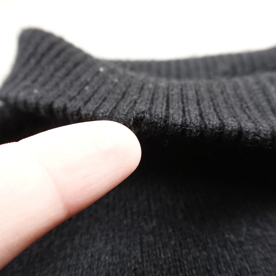 Suéter Investments para mujer L negro cachemir falso cuello tortuga pulóver acogedor suave Foto 4 de 4