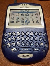 Vintage BlackBerry 7510 - Blue Nextel Smartphone Powers Up