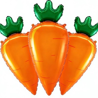 Easter Carrot Balloon Set 3PCS 36in Large Foil Carrot Decorations for Easter ...