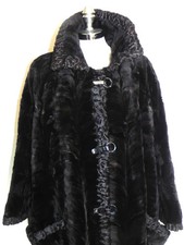 Nerzmantel Pelzmantel Pelz Nerz geschorener Samt Gr XXL 