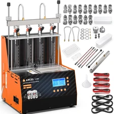 ANCEL JC400 Fuel Injector Cleaner Tester 4 Cylinder Ultrasonic Cleaning Machine