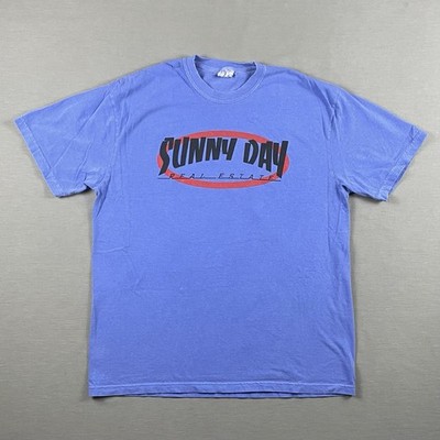 Sunny Day Real Estate Band T-Shirt Men Faded Blue Thrasher Logo SDRE Sub-Pop Tee