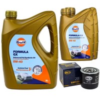 MotoröL Set Gulf Formula GX 5W-40 7 Liter + ÖLfilter FüR Nissan Almera II