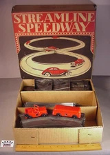 Vintage Marx Streamline Speedway Racetrack w/ Jeep  & Bus in original Box