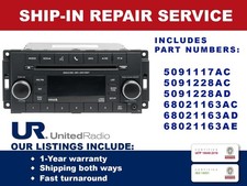 REPAIR SERVICE: 2009-2011 JEEP DODGE RAM RADIOS 5091228AD & OTHER PART NUMBERS