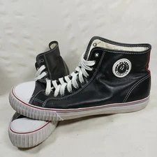 PF Flyers Shoe Center Reissue Hi Leather Black/White Sneaker Size 14M 15.5W NWOB