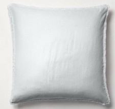 NEW Euro Heavyweight Linen Blend Comforter Sham Light Gray - Casaluna