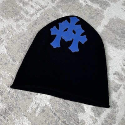 Chrome Hearts Triple cross Leather Patch Ski Mask Beanie | eBay