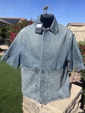 Louis Vuitton Men's Denim Work Jacket BNWT Size XL Short sleeve LV Logos