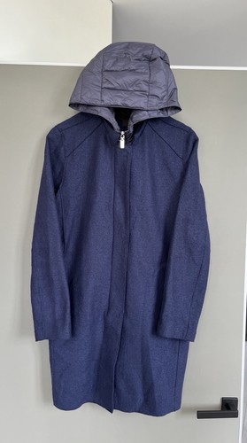 Gimos Blue Wool Parka w/ Detachable Down Hood & Vest sz 46 - Picture 7 of 21