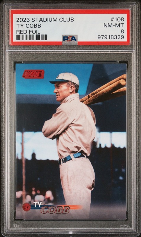 2023 Stadium Club Red Foil #108 Ty Cobb PSA 8