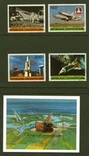 Central African Rep. Sc# 445-8, Space Exploration, VF Cancelled Set, SCV: $4.05