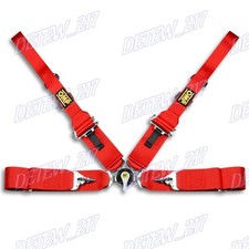 Red 4 Point Camlock Quick Release Car Seat Belt Harness Racing Universal 3 New