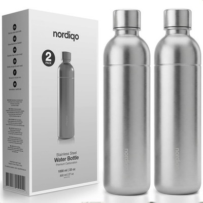 Premium 33 oz Stainless Steel Bottle | Compatible with Aarke Carbonator 3, So...
