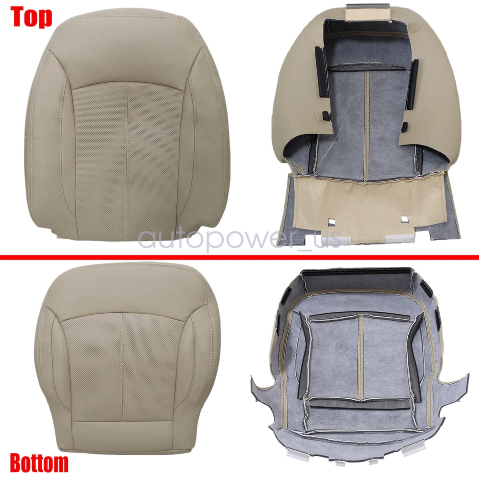 2010 2011 2012 2013 For Buick LaCrosse Driver Bottom&Back Leather Tan Seat Cover - Imagem 4 de 4