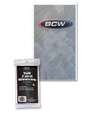 BCW Tall Trading Card Sleeves 100ct Pack (3 Pack Lot-300 Total Sleeves)FREE SHIP