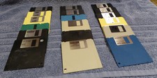 Floppy Disks 3.5", Assorted Lot of 18 Blank Tested and Labels removed