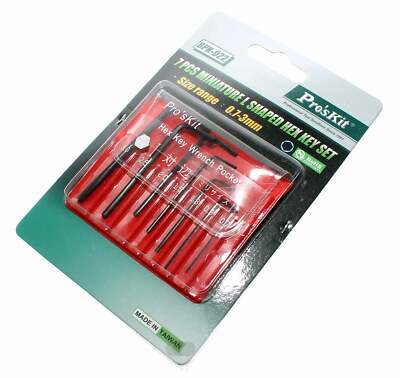 Sechskant Schlüssel Satz Mini 7 teilig 0,7 0,9 1,3 1,5 2 2,5 3mm | ProsKit 8PK-0