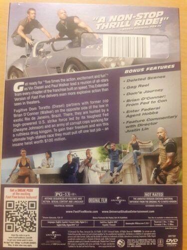 Fast Five (DVD, 2011) - Picture 2 of 4