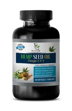Hemp seed nutrition - ORGANIC HEMP SEED OIL - Pure hemp seed oil 1 Bottle 60 Cap