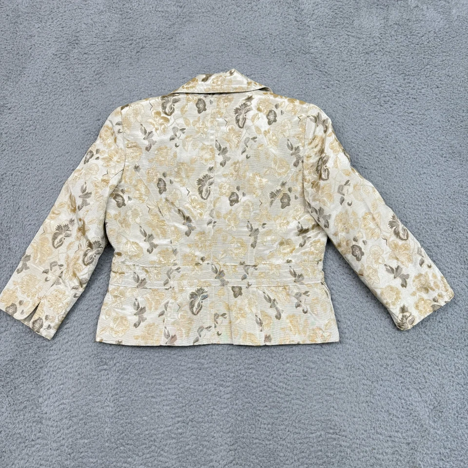 Chaqueta Blazer Vintage Versalles Mujer 6 Tostado Dorado Fairycore Hada Terroso Etéreo Foto 2 de 4