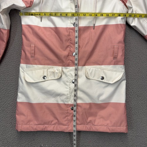 Helly Hansen Lyness Trench Jacket Womens Medium Pink White Striped Waterproof - Picture 6 of 18