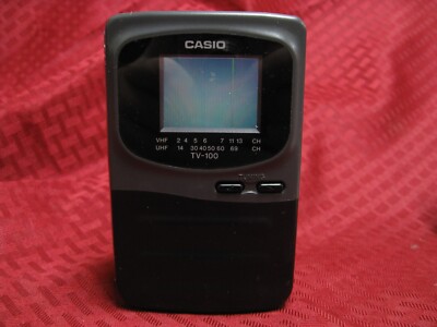 Vintage Casio Color TV-100 Portable pocket LCD 1.6 VHF/UHF TV-100B