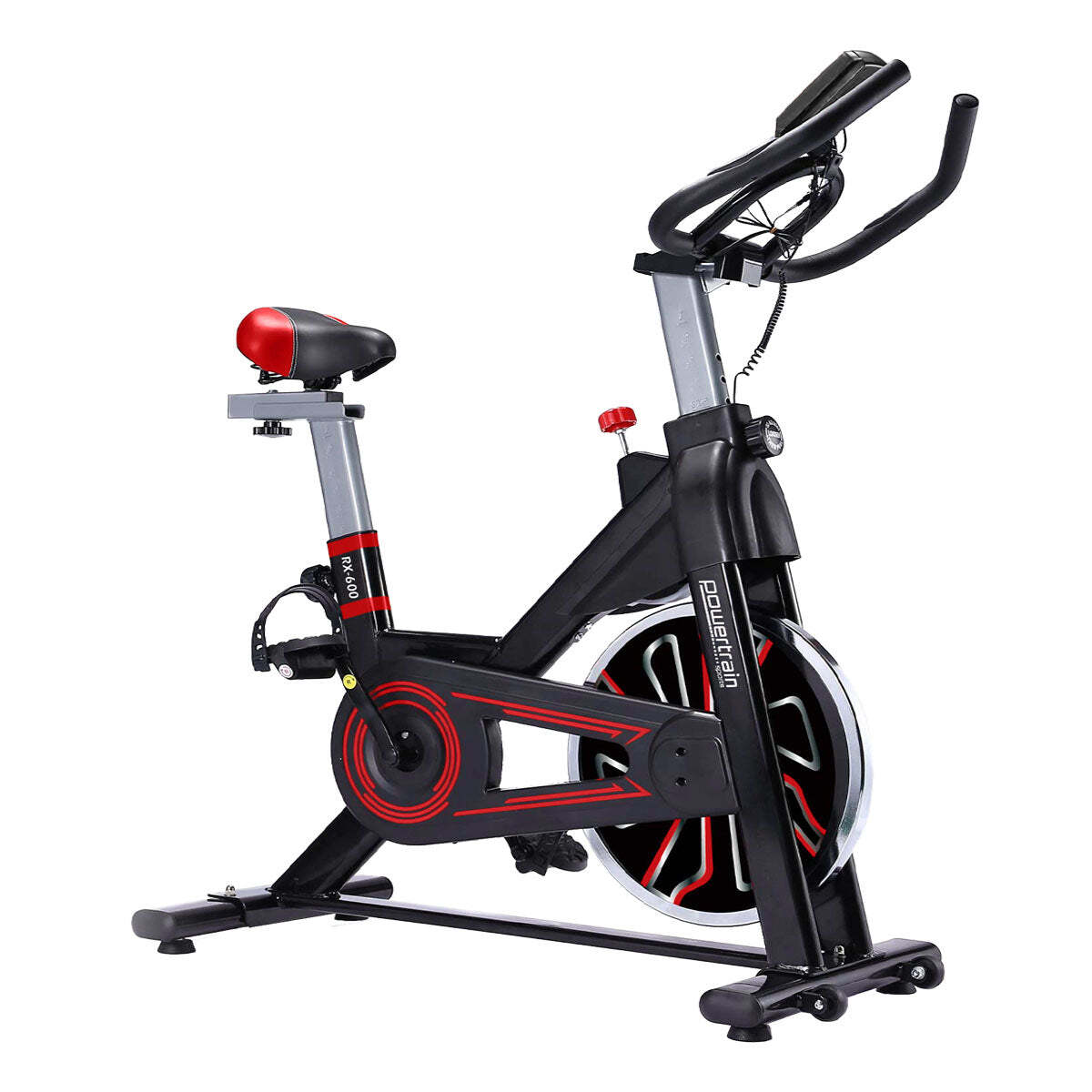 NNEDPE Powertrain RX-600 Exercise Spin Bike Cardio Cycle Red