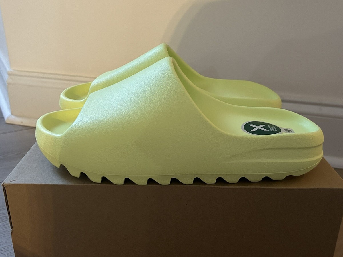 Adidas Yeezy Slides Glow Green Restock 2022 (HQ6447) Men display picture 1