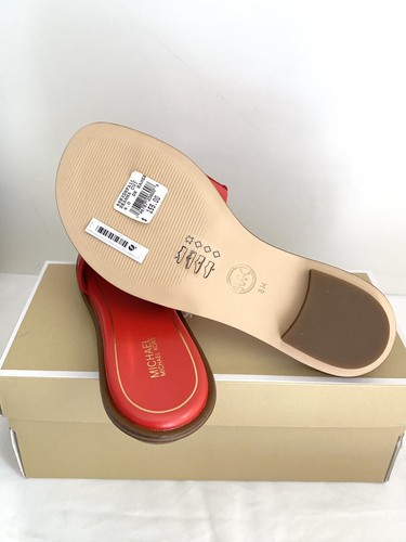 MICHAEL KORS Deanna ausgeschnittene Rutsche Trommelleder DK Sangria Größe 8 - Bild 6 von 7
