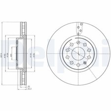 2x DELPHI BG4330C Bremsscheibe für SEAT SKODA VW