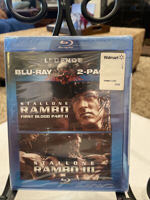 Rambo: First Blood II / Rambo: First Blood III (Blu-ray, 1988) SEALED! Brand New