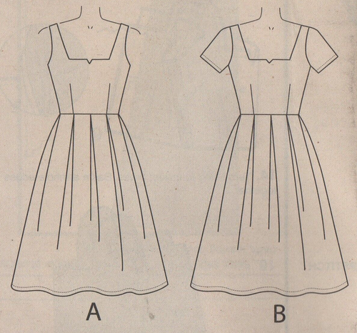 Vestido Gertie Patrón de Costura Butterick 6556 FÁCIL, Cuello Cuadrado con Muescas Talla 6-22 - Imagen 8 de 13