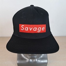 BEAUTIFUL GIANT SAVAGE ADJUSTABLE SNAPBACK BASEBALL HAT/CAP BLACK, OUTDOOR/SPORT