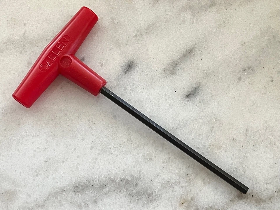 4 new Allen 58414, 1/4" Plas-T-Key Red T-Handle Hex #619L Key, Made in USA - Image 2 of 4