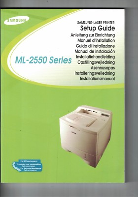 ML-2550 SERIES - SAMSUNG LASER - SETUP GUIDE - MULTILINGUA