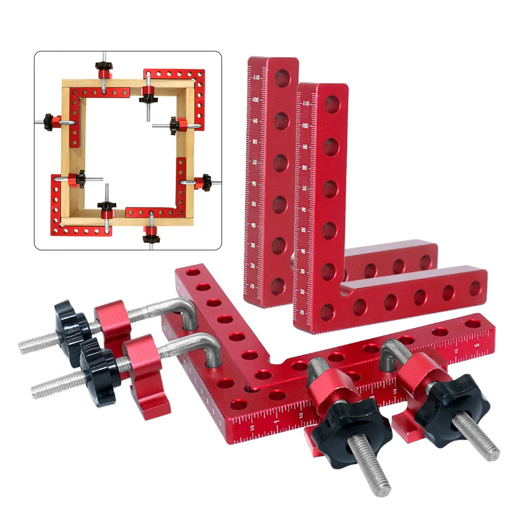 2X 90 Degree Positioning Squares Right Angle Clamps Woodworking Carpenter UK