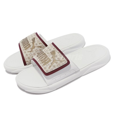 Puma Royalcat Comfort CNY White Gold Men Unisex Slip On Sandal Slipper  390959-02 | eBay