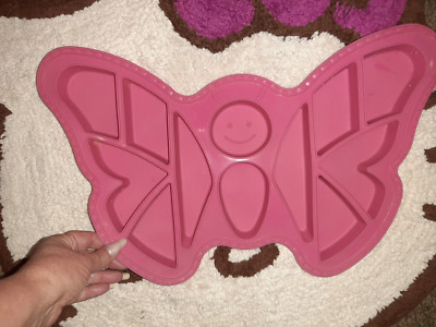 Pull Apart Cupcake Silicone Pink Mold LARGE Create N Celebrate Butterfly