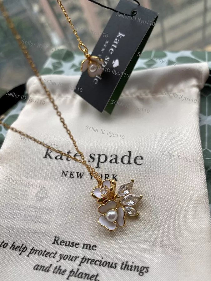 Kate spade hotsell white flower necklace