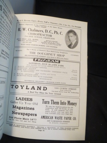 1922 Denver Municipal Band Program #2797 - Picture 9 of 10