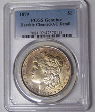 PCGS AU Detail 1879-P Morgan Silver Dollar Philadelphia Mint #47378113