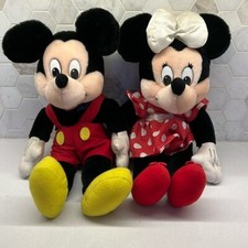 Minnie And Mickey Mouse Applause 17 inch Plush Vintage EUC