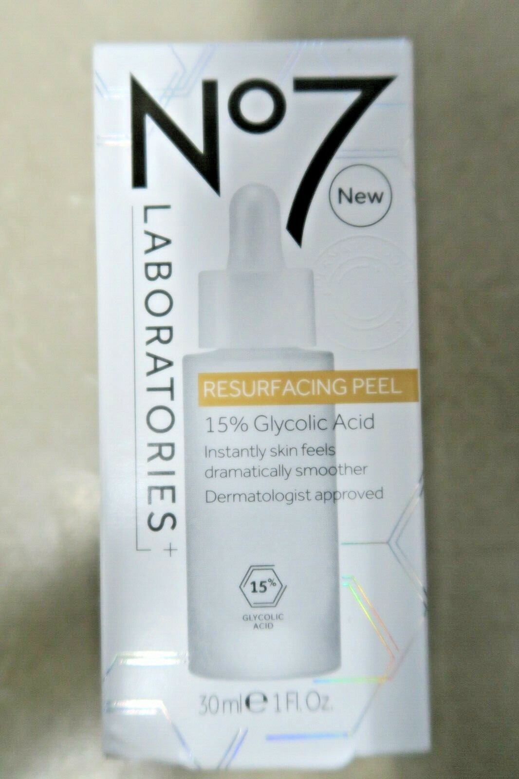 No7 Laboratories RESURFACING PEEL 15 Glycolic Acid 1.0 FL oz 30 ml NEW