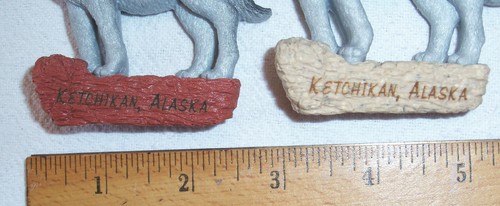 CLAY CRITTERS 3-D HOWLING GREY WOLF ON ROCK MAGNET W/KETCHIKAN, ALASKA NAMEDROP - Picture 9 of 10