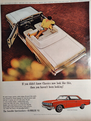 1965 LOOK Ad Advertisement American Motors RAMBLER 65 Convertible Classic 770