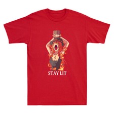 Occult Stay Lit Funny Devil Hell Unholy Antichr!st Witch Graphic Men's T-Shirt